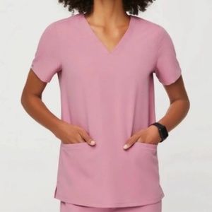 Figs Casma Scrub Top- Chalk Pink